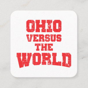 TARJETA DE VISITA CUADRADA OHIO VERSUS THE WORLD