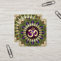OM Grafal Verde Púrpura Holístico Plaza Mandala