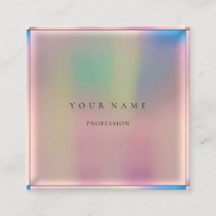 Tarjeta De Visita Cuadrada Ombre con marco simple de oro profesional mínimo