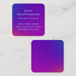 Tarjeta De Visita Cuadrada Ombre morado oscuro