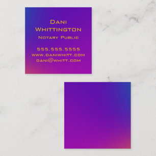 Tarjeta De Visita Cuadrada Ombre morado oscuro
