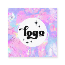 tarjeta de visita cuadrada opal púrpura