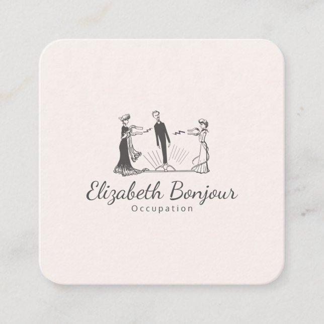 Tarjeta De Visita Cuadrada OPCIONES DE PAPEL/TAMAÑO/FORMA DE Magnetismo Anima (Anverso)