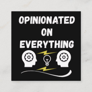 Tarjeta De Visita Cuadrada Opinionado Sobre Todo