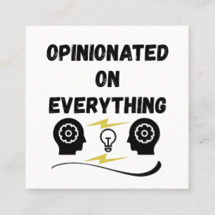 Tarjeta De Visita Cuadrada Opinionado Sobre Todo