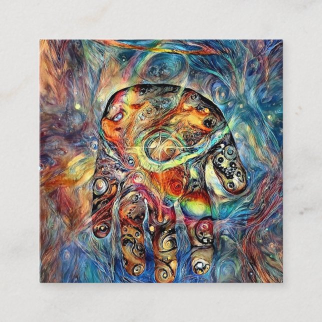 Tarjeta De Visita Cuadrada Oracle (Anverso)