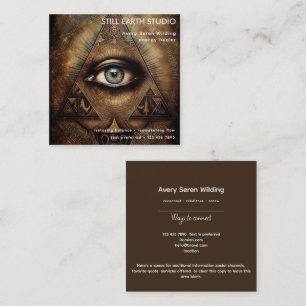 Tarjeta De Visita Cuadrada Oracle Interno   Diseño del Tercer Ojo