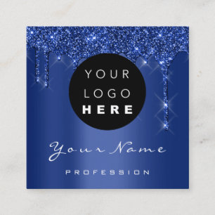 Tarjeta De Visita Cuadrada Organizador de eventos de maquillaje de logotipos