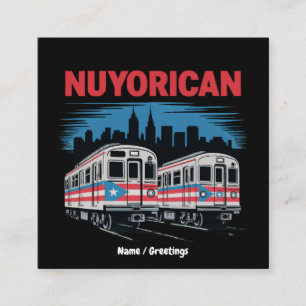 Tarjeta De Visita Cuadrada Orgullo nuyorican puertorriqueño de Nueva York