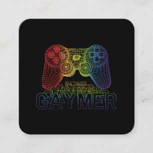 Tarjeta De Visita Cuadrada Orgulloso Gaymer, juego del orgullo gay