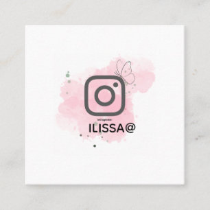 Tarjeta De Visita Cuadrada Oro Acuarela Instagram Pequeño