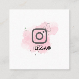 Tarjeta De Visita Cuadrada Oro Acuarela Instagram Pequeño