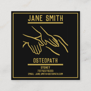 Tarjeta De Visita Cuadrada Osteopath Profesional