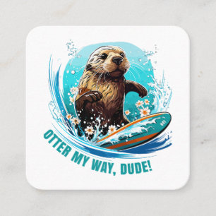 Tarjeta De Visita Cuadrada Otter 841 Surfing Otter Ella Roba Surfboards Otte