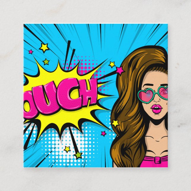 Tarjeta De Visita Cuadrada Ouch chica (Anverso)