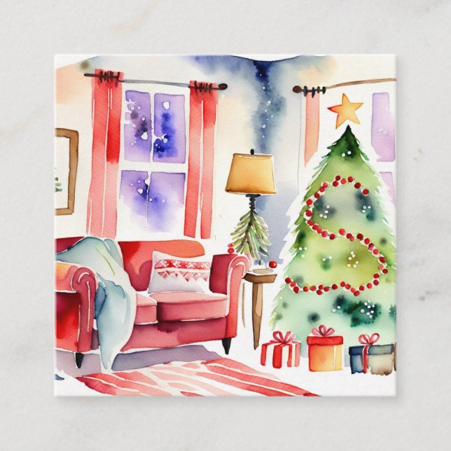 Tarjeta De Visita Cuadrada Oven Mitt y Pot Holders (Anverso)