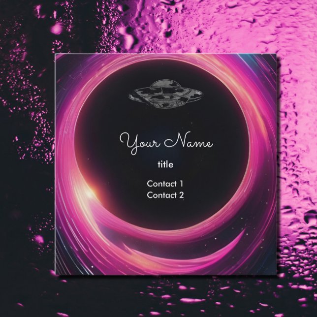 Tarjeta De Visita Cuadrada OVNI en el agujero negro (Subido por el creador)