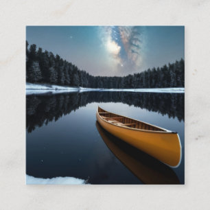 Tarjeta De Visita Cuadrada Paisaje al aire libre del lago Tranquilo Relax