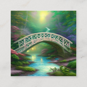 Tarjeta De Visita Cuadrada Paisaje puente