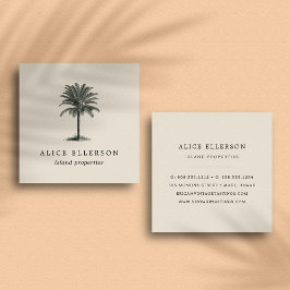 Tarjeta De Visita Cuadrada Palm de La Habana