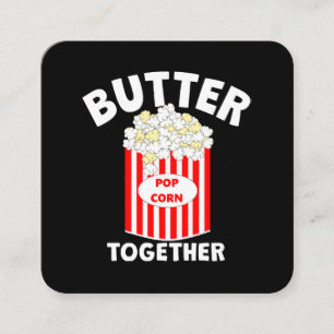 Tarjeta De Visita Cuadrada Palomitas de maíz para película BUTTER Together