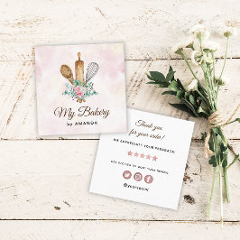 Tarjeta De Visita Cuadrada Panadería Gracias