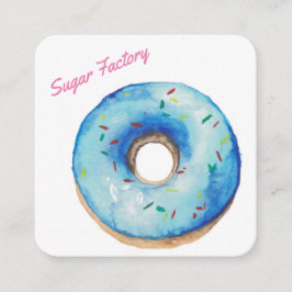 Tarjeta De Visita Cuadrada Panadería Personalizada Logotipo de Donut Personal