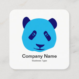 Tarjeta De Visita Cuadrada Panda - Azul