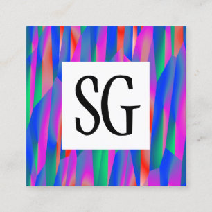 Tarjeta De Visita Cuadrada Panel cuadrado - Iniciales - 011116(1)