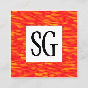 Tarjeta De Visita Cuadrada Panel cuadrado - Iniciales - 080716(011)