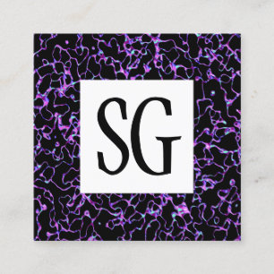 Tarjeta De Visita Cuadrada Panel cuadrado - Iniciales - 080716(3)