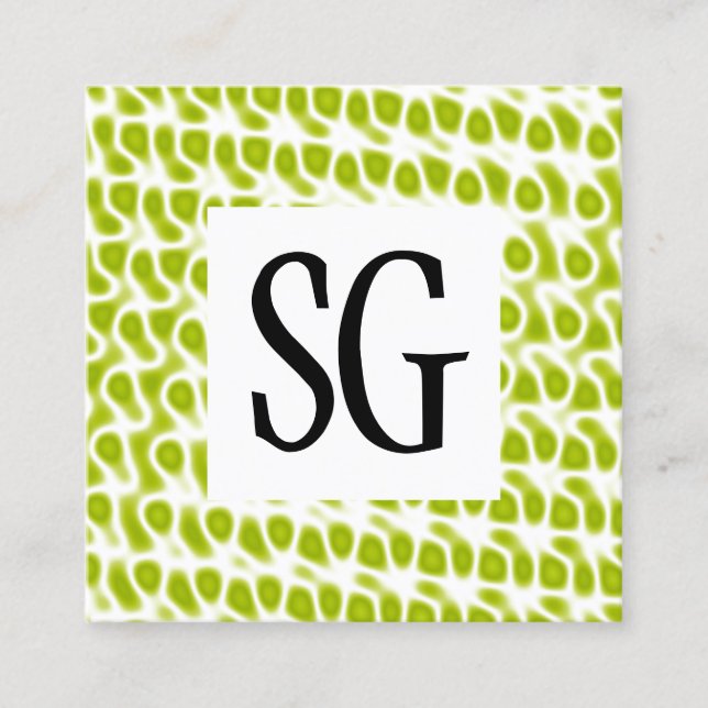 Tarjeta De Visita Cuadrada Panel cuadrado - Iniciales - 080716(8) (Anverso)