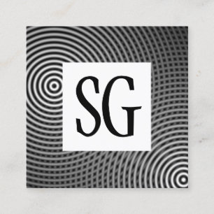 Tarjeta De Visita Cuadrada Panel cuadrado - Iniciales - 090716(02)