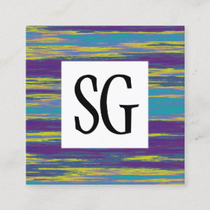 Tarjeta De Visita Cuadrada Panel cuadrado - Iniciales - 100716(01)