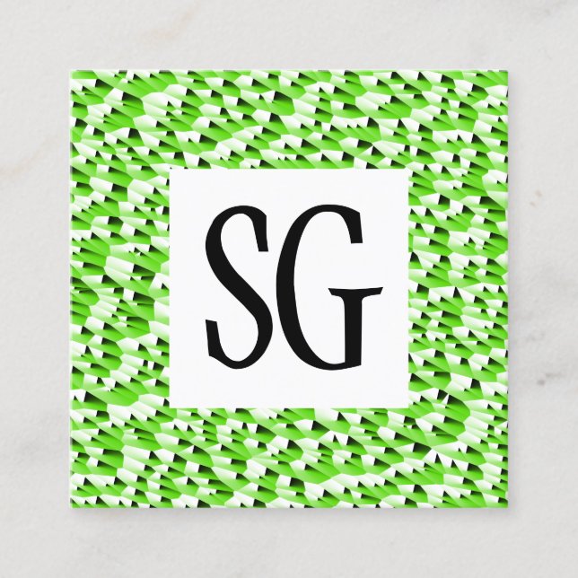 Tarjeta De Visita Cuadrada Panel cuadrado - Iniciales -120716(07) (Anverso)