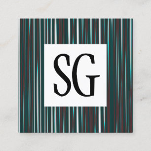 Tarjeta De Visita Cuadrada Panel cuadrado - Iniciales - 130716(01)