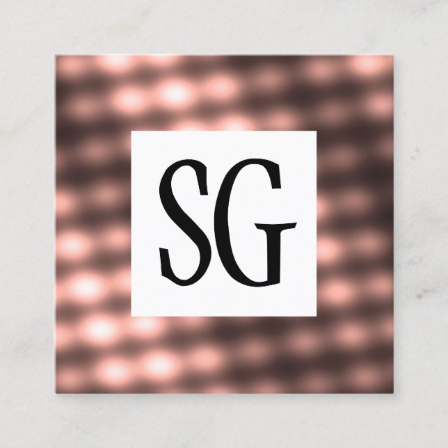 Tarjeta De Visita Cuadrada Panel cuadrado - Iniciales - 140716(07) (Anverso)