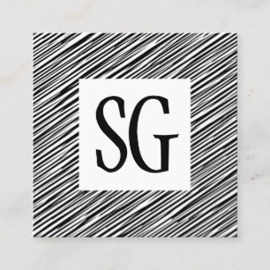 Tarjeta De Visita Cuadrada Panel cuadrado - Iniciales - 151116(01)