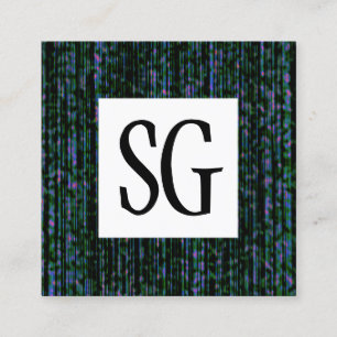 Tarjeta De Visita Cuadrada Panel cuadrado - Iniciales - 151116(04)