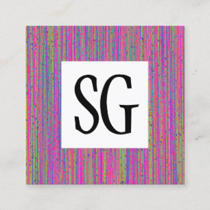 Tarjeta De Visita Cuadrada Panel cuadrado - Iniciales - 151116(04)