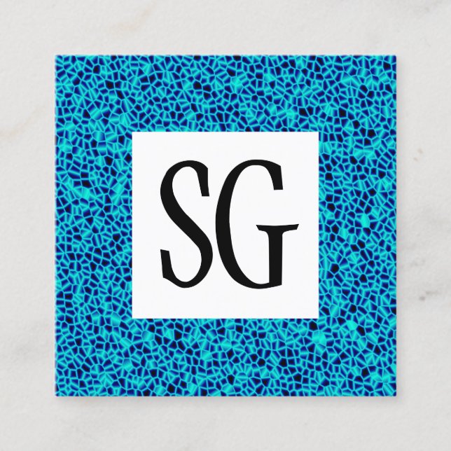 Tarjeta De Visita Cuadrada Panel cuadrado - Iniciales - 161116(04) (Anverso)