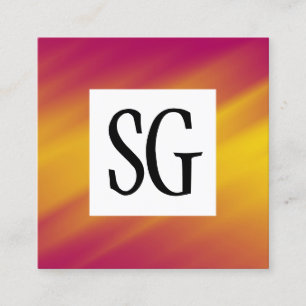 Tarjeta De Visita Cuadrada Panel cuadrado - Iniciales - 161116(08)