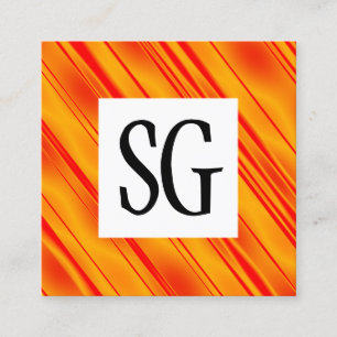 Tarjeta De Visita Cuadrada Panel cuadrado - Iniciales - 161116(09)