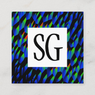 Tarjeta De Visita Cuadrada Panel cuadrado - Iniciales - 190716(03)