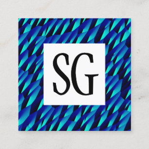 Tarjeta De Visita Cuadrada Panel cuadrado - Iniciales - 190716(05)