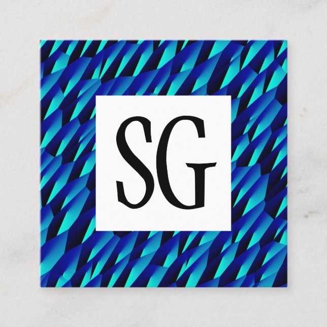 Tarjeta De Visita Cuadrada Panel cuadrado - Iniciales - 190716(05) (Anverso)