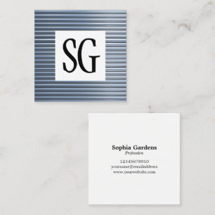 Tarjeta De Visita Cuadrada Panel cuadrado - Iniciales - Tuberías metálicas