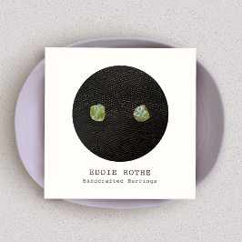 Tarjeta De Visita Cuadrada Pantalla de anclaje de Black White Stud