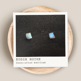 Tarjeta De Visita Cuadrada Pantalla de anclaje de Guay Black White Stud