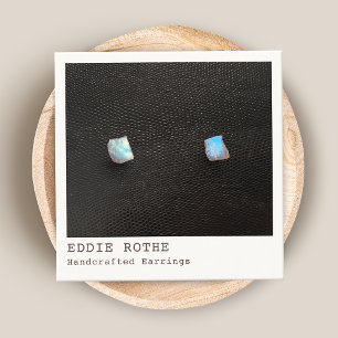 Tarjeta De Visita Cuadrada Pantalla de anclaje de Guay Black White Stud